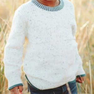 *Cat & Jack Sweater White Blue Trim 12mth NWOT